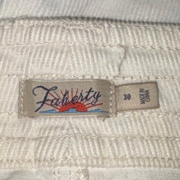 FAHERTY Stretch Cord Wide Leg Pants Size 30 Egret Corduroy High Rise - Picture 9 of 15